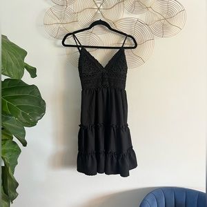 Never Worn, Boho Black Dress, Size S